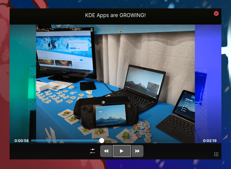 Screenshot of Plasmatube Picture in Picture mode
