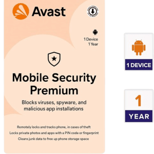 Avast Mobile Security Premium for Android - 1-Year / 1-Device