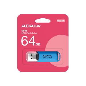 Flash disque 64GB ADATA AC906 USB2.0, Couleur Noir / BLANC / BLEU