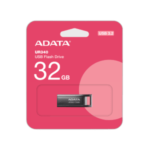 Flash disque 32GB ADATA UR340 Métal USB3.2, étanche et Solide, Backup Software - Noir