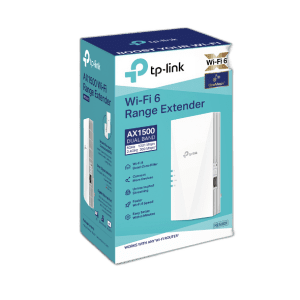 TP-Link RE505X : Répéteur WiFi / WiFi 6 Bi-bande AX1500 Port Gigabit 2 Antennes externes / Easy Mesh