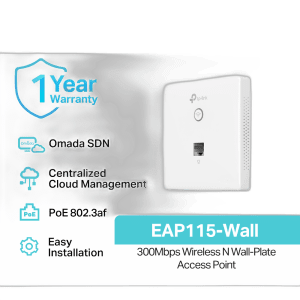 TP-LINK EAP115 : Point d'accès WiFi N300 Mbps PoE - Plafonnier 16P/CTN